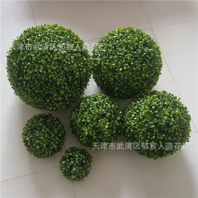 28-33-38-48-55cm Large Green Artificial Milan Grass Ball Home Garden Outdoor Wedding Party Decoration Hanging Fake Grass Ball