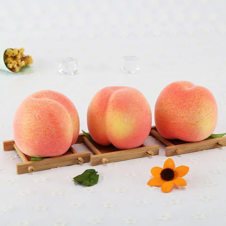 5PCS Artificial Peach Home Kitchen Decoration Artificial Fruits Festive & Party Supplies Simulation Ornament Photography Props