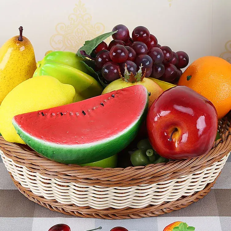 6.5x15cm 5PCS Artificial Watermelon Home Desktop Decoration Festive & Party Supplies Simulation Ornament Food Phography Props