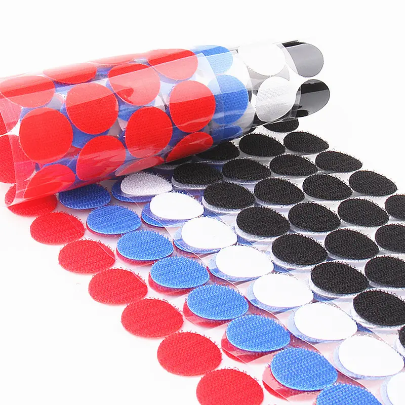 10mm 15mm Multicolor Self Adhesive Hook and Loop Fasteners Round Dots Stickers Nylon Sticky Magic Sticker Sewing Accessories