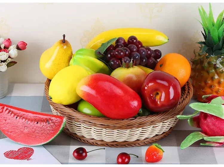 6.5x15cm 5PCS Artificial Watermelon Home Desktop Decoration Festive & Party Supplies Simulation Ornament Food Phography Props