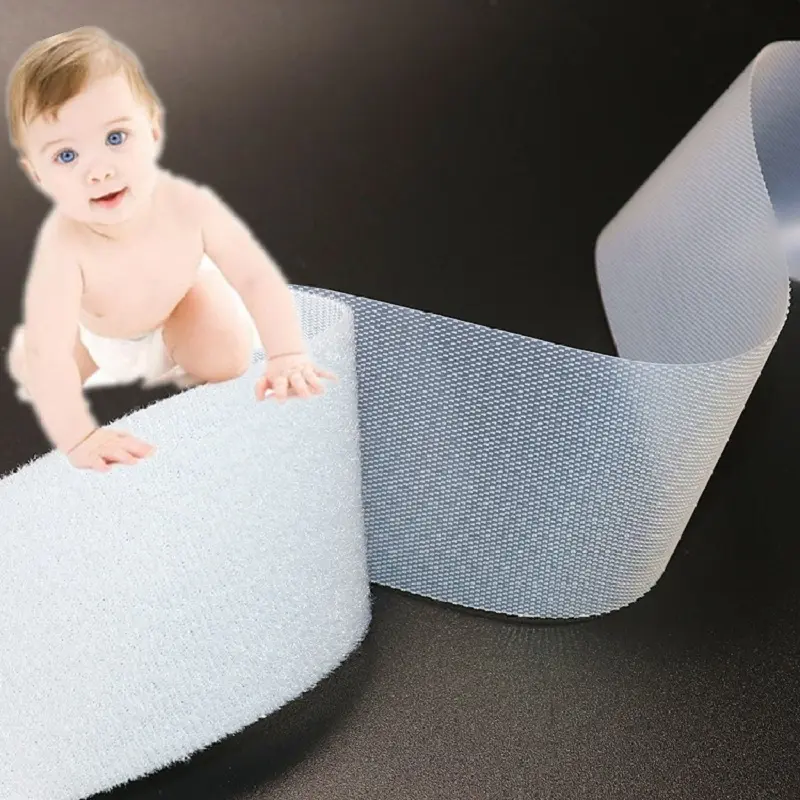 DIY Soft Hooks and Loops Baby Diaper Sew on Adhesive Fastener Magic Tape Clothing Sewing Accessories 2cm 25mm 5cm 1meter