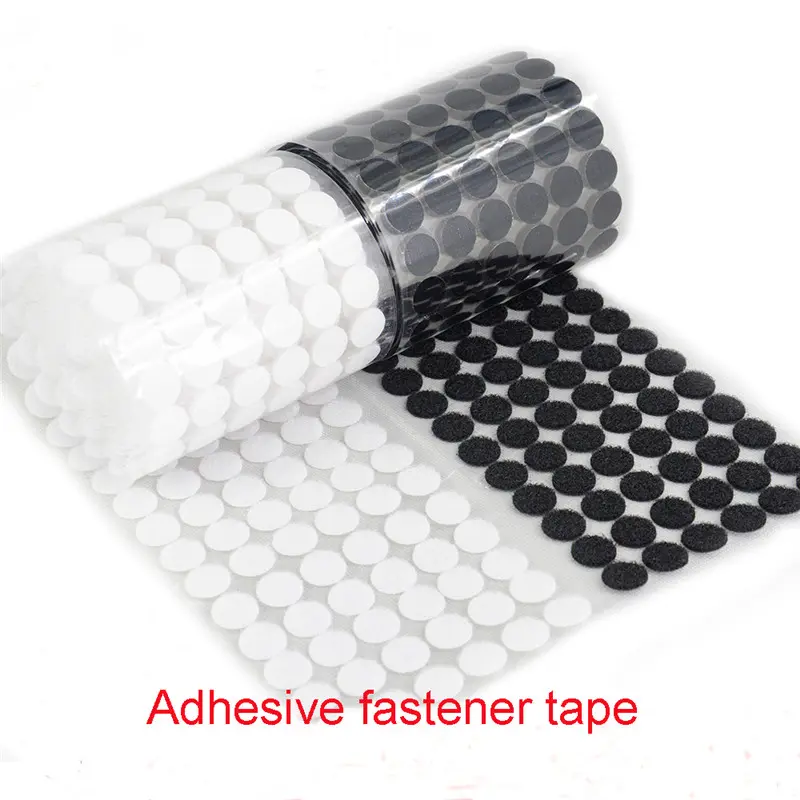 500Pairs Self Adhesive Fastener Tape Hook and Loop Tape Dots Sticker Adesivo Nylon Round Coins Strong Glue White 10/15/20mm