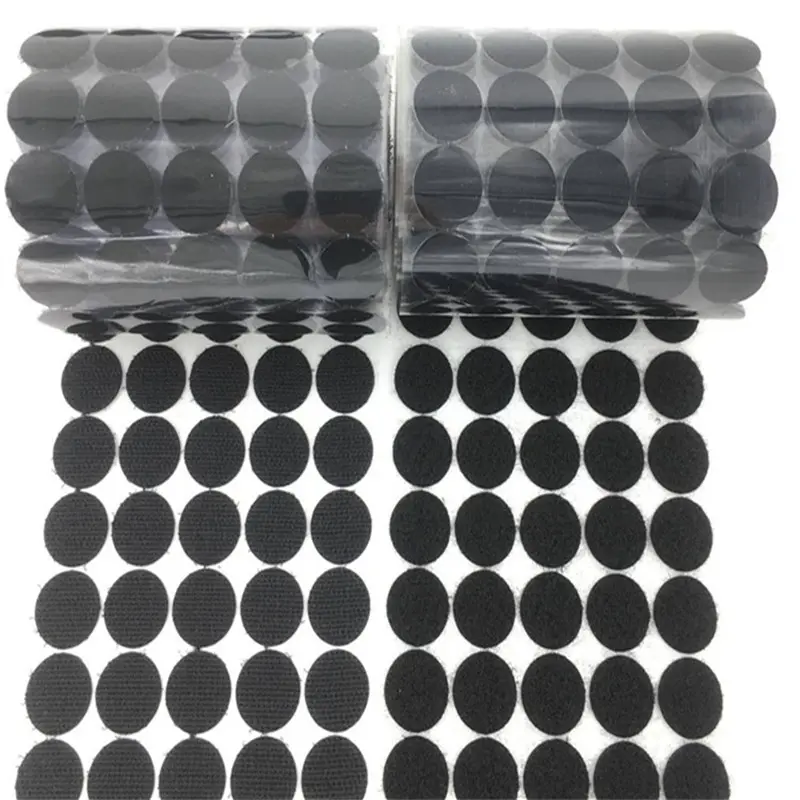 500Pairs Self Adhesive Fastener Tape Hook and Loop Tape Dots Sticker Adesivo Nylon Round Coins Strong Glue White 10/15/20mm