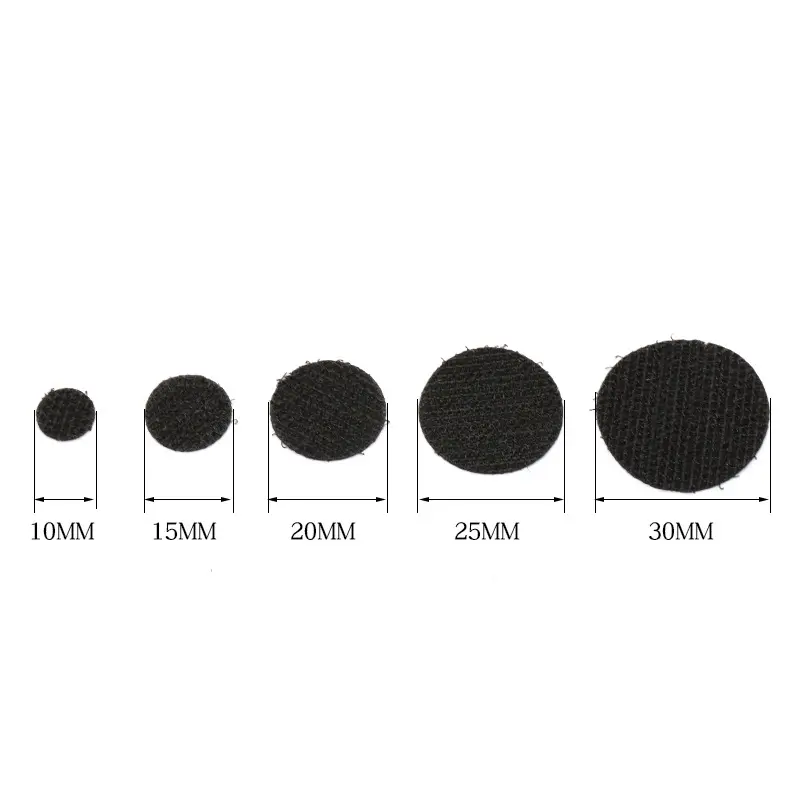 500Pairs Self Adhesive Fastener Tape Hook and Loop Tape Dots Sticker Adesivo Nylon Round Coins Strong Glue White 10/15/20mm