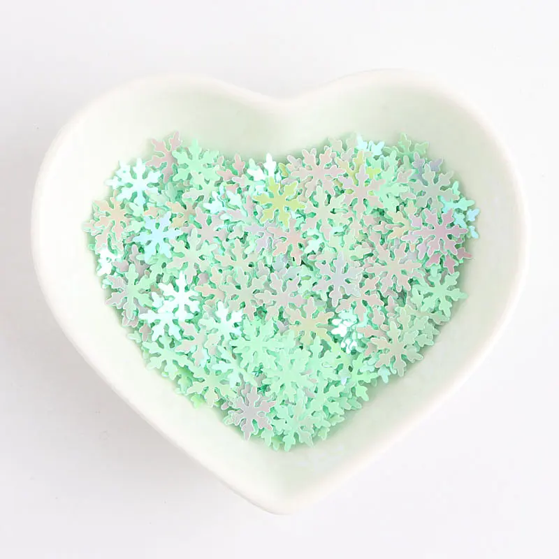 Pailetten 10mm Snowflake Sequins Craft White Pink Flower Sequin Christmas Party Decoration Glitter DIY Handmade Accessories 500g