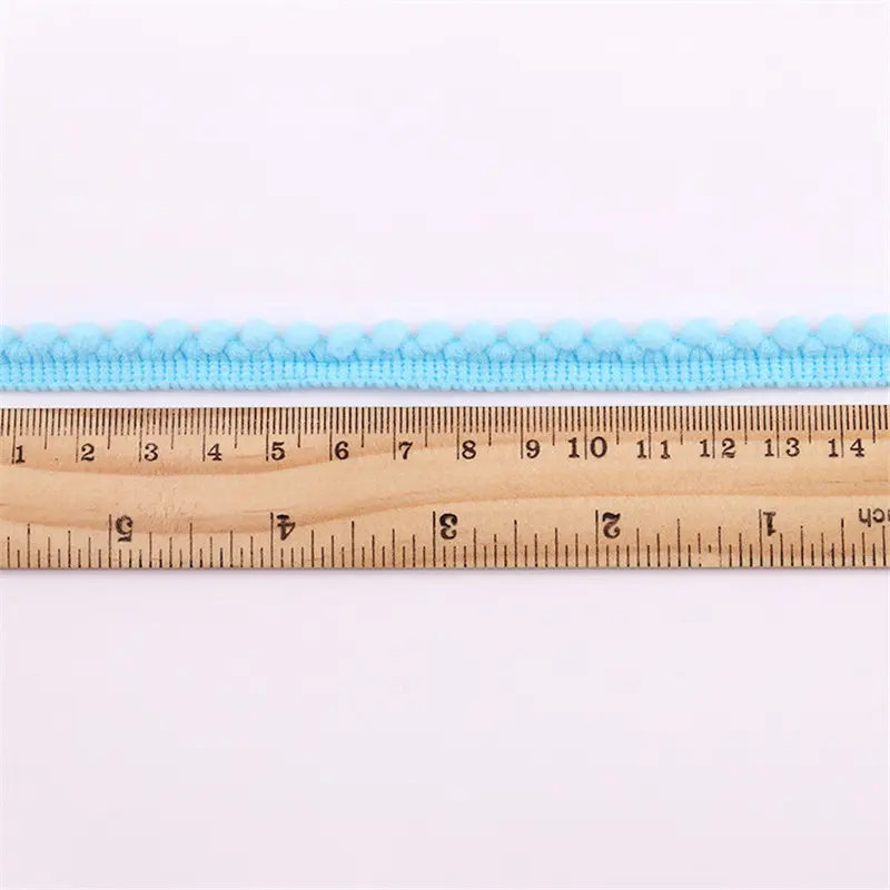 2Yards Pom Pom Trim Ball 11 Mm MINI Pearl Pompom Fringe Ribbon Sewing Lace Kintted Fabric Handmade Craft Accessories