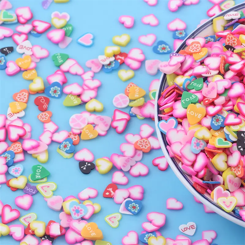 10g 5mm Mix Color Slime Candy Star heart Flower Fruit Unicorn Slices Polymer Clay Sprinkles DIY Nail Art Handmade Accessories