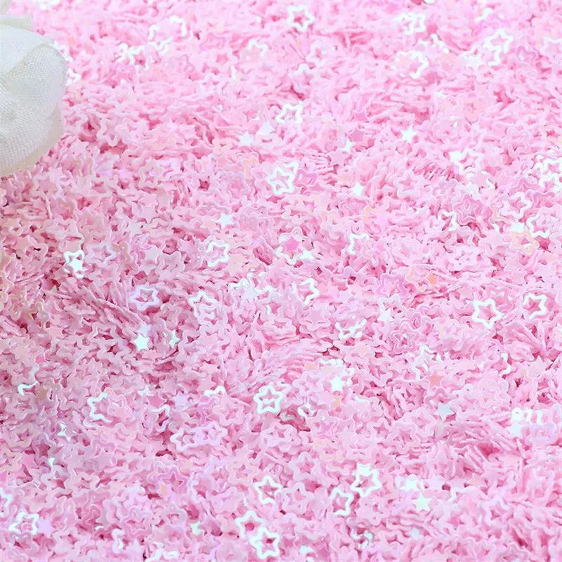 3mm Hollow Star Flower PVC Loose Sequins Glitter Paillettes for Nail Art Manicure Wedding Confetti Accessories for Crafts