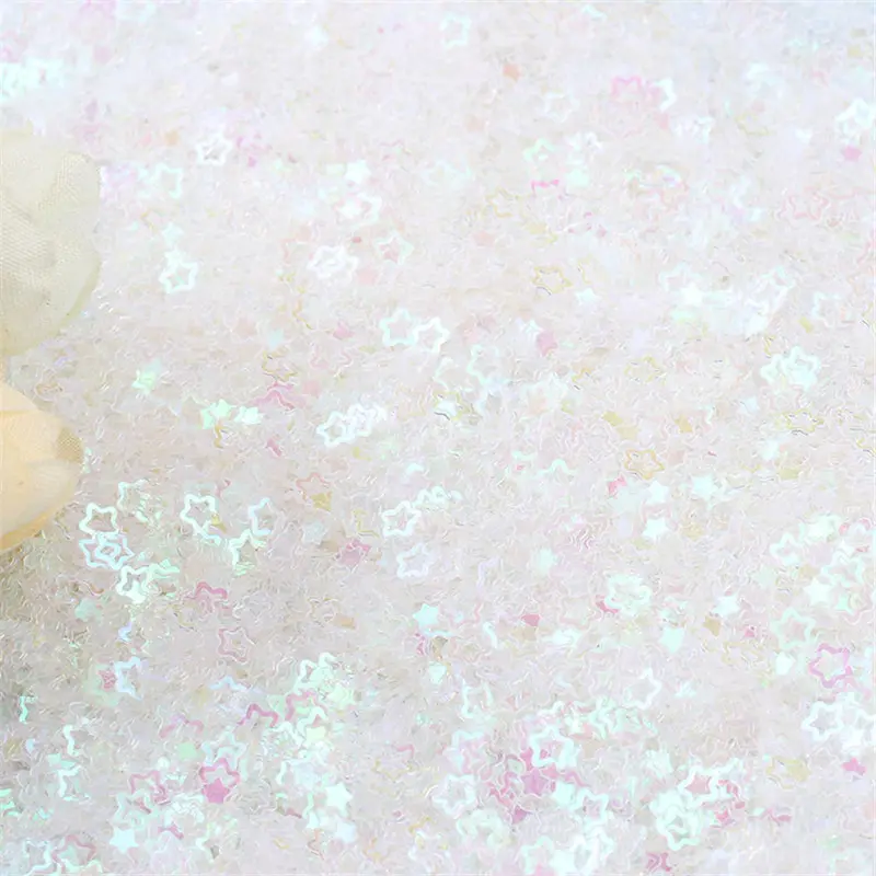 3mm Hollow Star Flower PVC Loose Sequins Glitter Paillettes for Nail Art Manicure Wedding Confetti Accessories for Crafts
