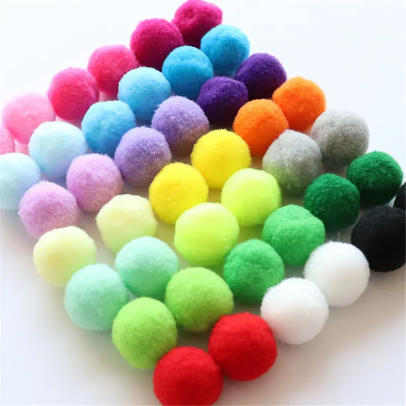Plush Pompom 15mm 20mm 25mm Soft Pompones Fluffy Plush Balls Pom Poms Ball DIY Handmade Craft Material weeding home Decor
