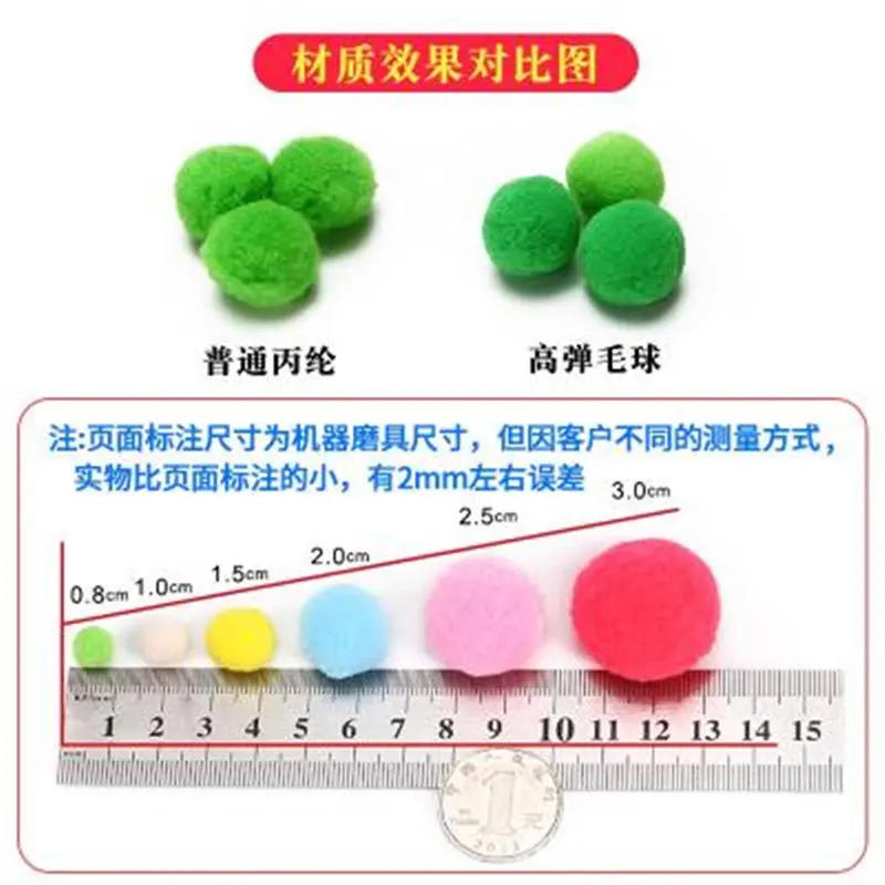 Plush Pompom 15mm 20mm 25mm Soft Pompones Fluffy Plush Balls Pom Poms Ball DIY Handmade Craft Material weeding home Decor