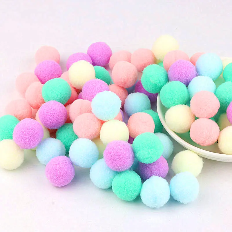 270pcs 10g 8/10/15/20/25/30mm Mix Color  Soft Pom Poms Pompoms Ball Handmade Kids Toys Wedding Decor DIY Sewing Craft Supplies