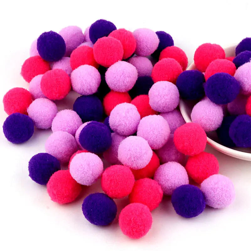 Mix Color Pompones 8/10/15/20/25/30mm Fluffy Soft  Pom Pom Plush Pompoms Ball DIY Handmade Sewing Craft Kids Toy Wedding Decor