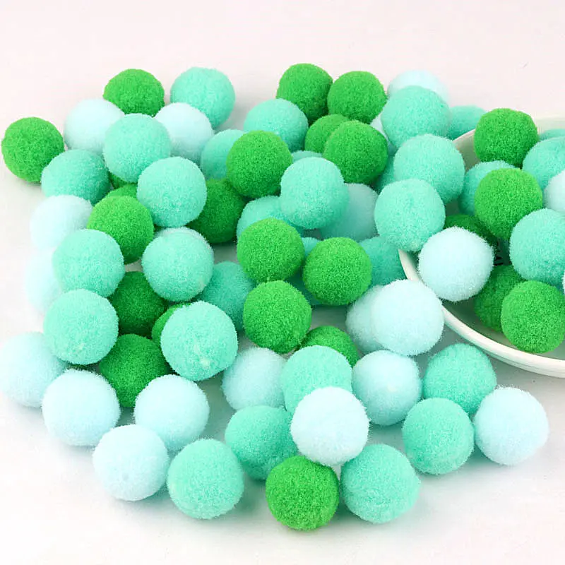 Mix Color Pompones 8/10/15/20/25/30mm Fluffy Soft  Pom Pom Plush Pompoms Ball DIY Handmade Sewing Craft Kids Toy Wedding Decor