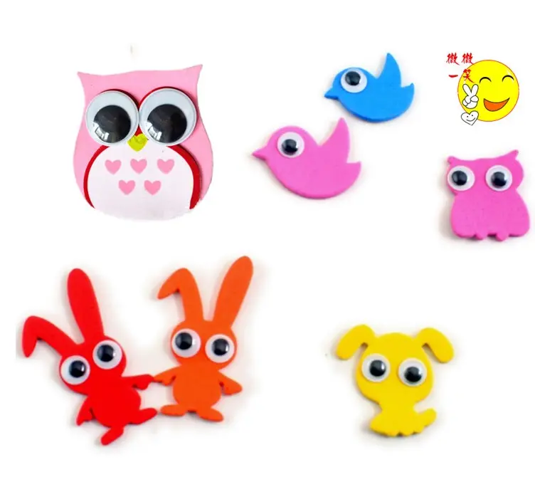 100Ps Moveable Self Adhesive Googly Wiggly Eyes 6/8/10/12/15mm Mixed for Toys Dolls DIY Crafts Accessory Eyeball for Scrapbook
