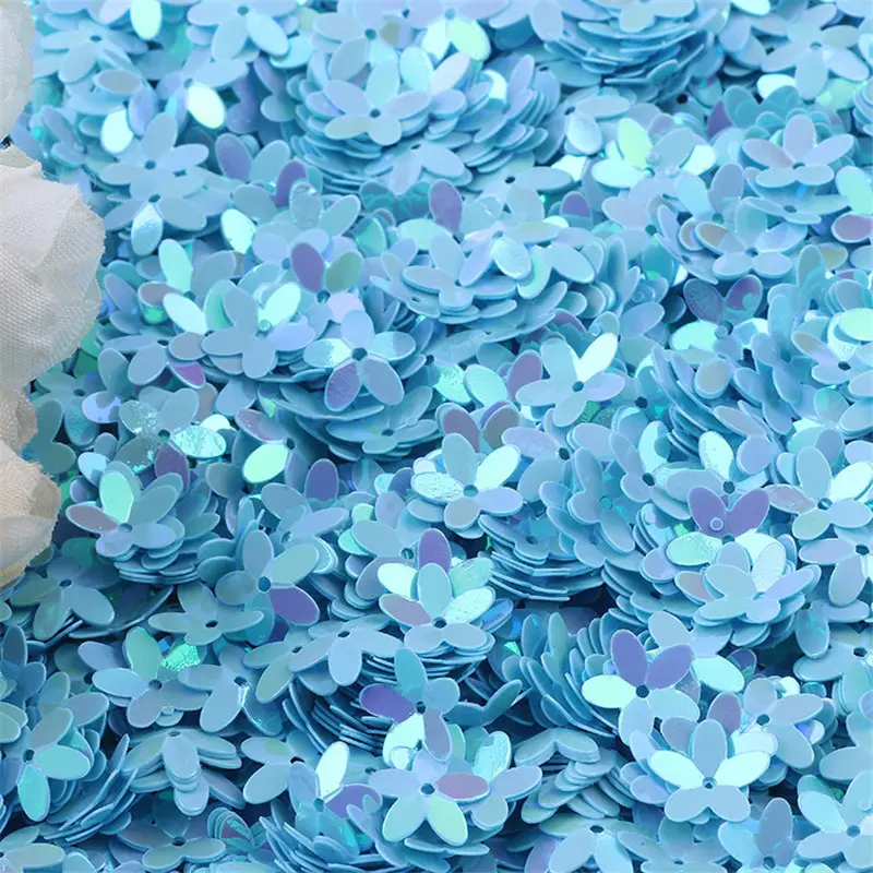Paillettes Mix White Pink Flower Cup Sequin for Crafts Bags Sewing Scrapbooking Lentejuelas Home Decoration Accessories 10mm 10g