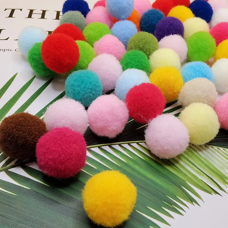 8/10/15/20/30mm Fluffy Soft Pompom Ball DIY Handmade Kid Toy Doll Garment Sewing Material Color Pom Poms Decor Supplies Crafts