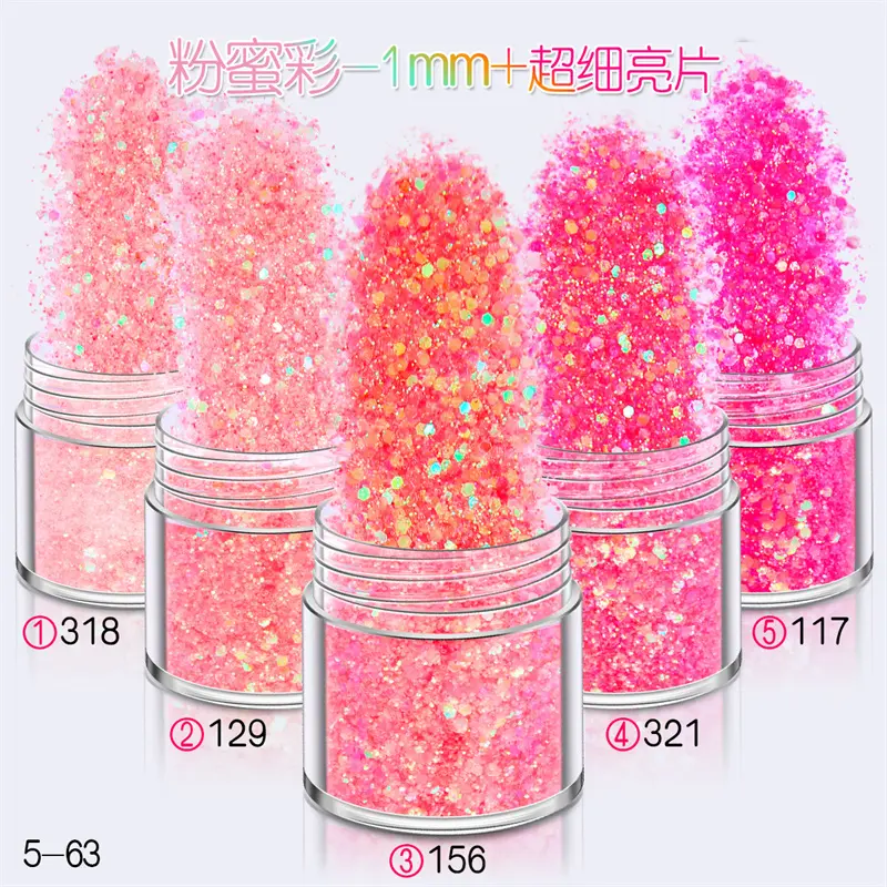 1box 10ml Champagne Gold Silver Christmas Glitter Powder Nail Confetti DIY Crafts Shiny Mermaid Sequins Nail Art Decorations