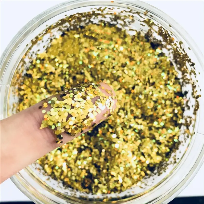 Ultra-thin PET Sequins 1mm Dot Laser Glitter 3D Nail Sequin Paillettes Eo-Friendly Loose Sequin for Nails Art Decoration 8g
