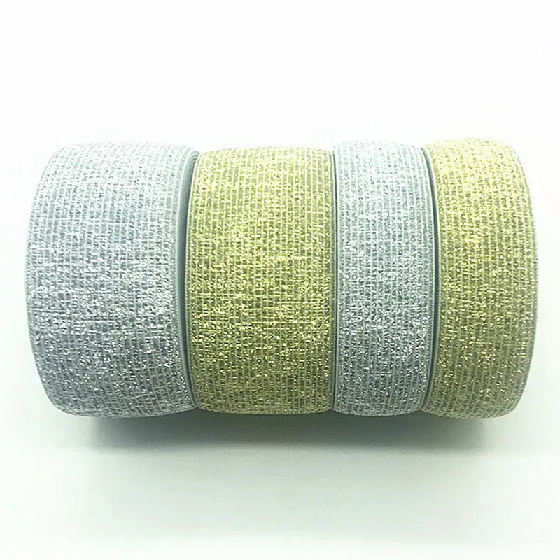 Gold Silver Glitter Transparent Elastic Bands Webbing DIY Pants Belt Rubber Band DIY Sewing Accessories 2.5cm/4cm/5cm/9cm 1meter