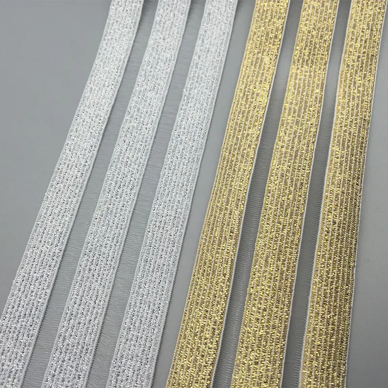 Gold Silver Glitter Transparent Elastic Bands Webbing DIY Pants Belt Rubber Band DIY Sewing Accessories 2.5cm/4cm/5cm/9cm 1meter