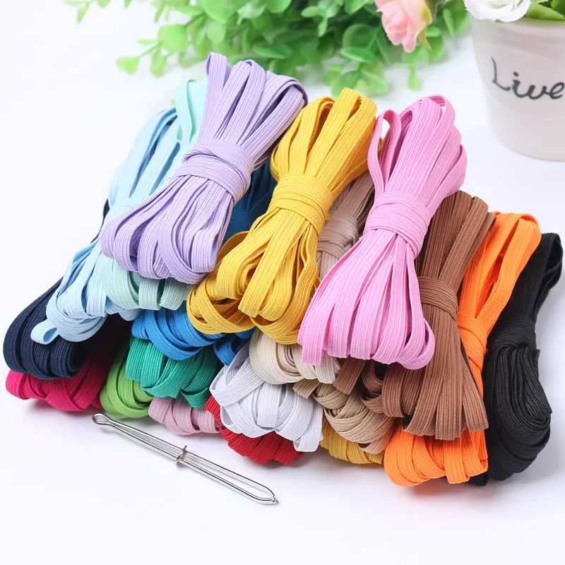 6mm Elastic Ribbon Elastic Band Rubber Band Elastic Line Elastic Cord DIY Lace Trim Sewing Waist Band Garment Accessories 4yards
