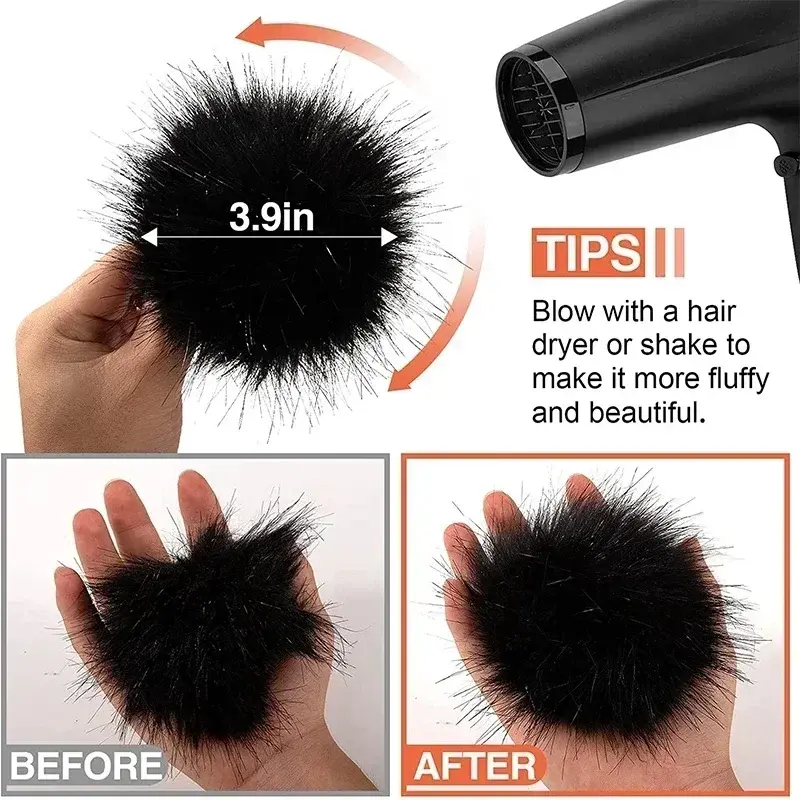 5/10pcs Imitate Rabbit Fur Pompon Ball 5cm Christmas Pom Pom Keychain Car Pompom Garment Toys Diy Bag Earring Ponpon Decoration