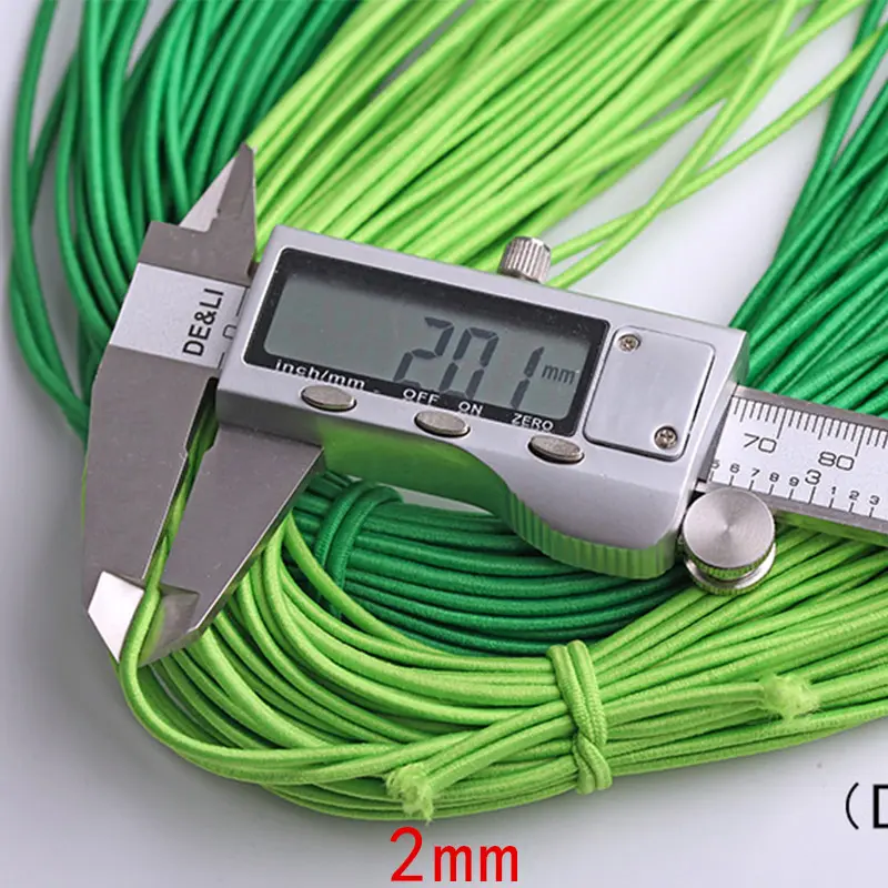 2mm Colorful High-Quality Round Elastic Band Round Elastic Rope Rubber Band Elastic Line DIY Sewing Accessories 5yards