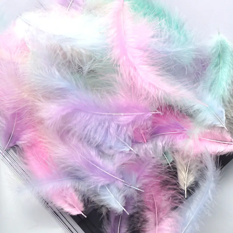 50pcs Natural Plumes 4-6 Inches 10-15cm Turkey White Feather Plume Fluffy Wedding Dress DIY Jewelry Decor Accessories Feathers