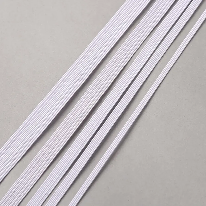 White Black Elastic Bands 3/6/8/10/15/20/30/40mm Polyester Elastic Cord for Clothes Garment Sewing Accessories 5yards
