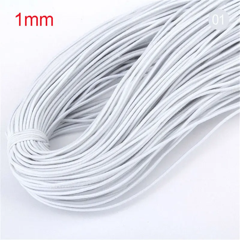 White Black Elastic Bands 3/6/8/10/15/20/30/40mm Polyester Elastic Cord for Clothes Garment Sewing Accessories 5yards