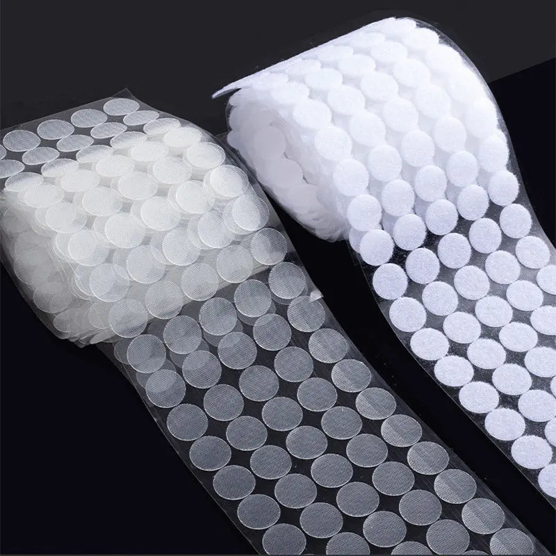 99Pairs Dots Sticker Hook Loop Double Sided Self Adhesive Nylon Tape Snap Adhesive Fastener Tape Diy Home Use Sewing Accessories