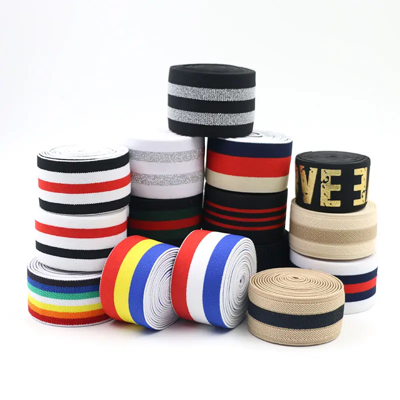 Gillter Gold Silver Elastic Bands 40mm Elastic Ribbon Clothing Bags Trousers Elastic Webbing DIY Sewing Accessories Rubber Band