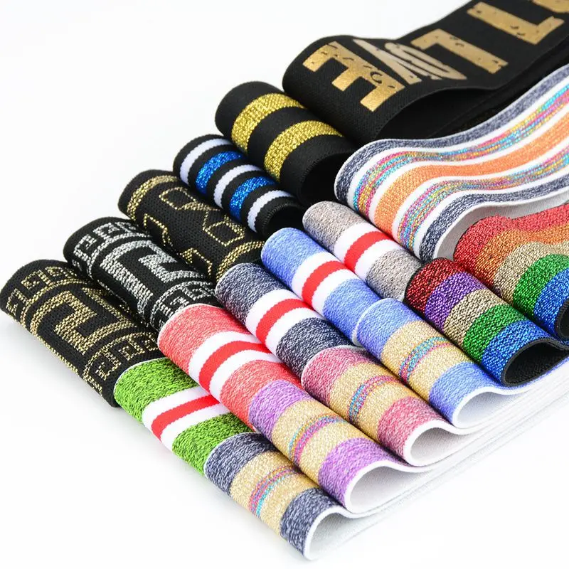 Gillter Gold Silver Elastic Bands 40mm Elastic Ribbon Clothing Bags Trousers Elastic Webbing DIY Sewing Accessories Rubber Band