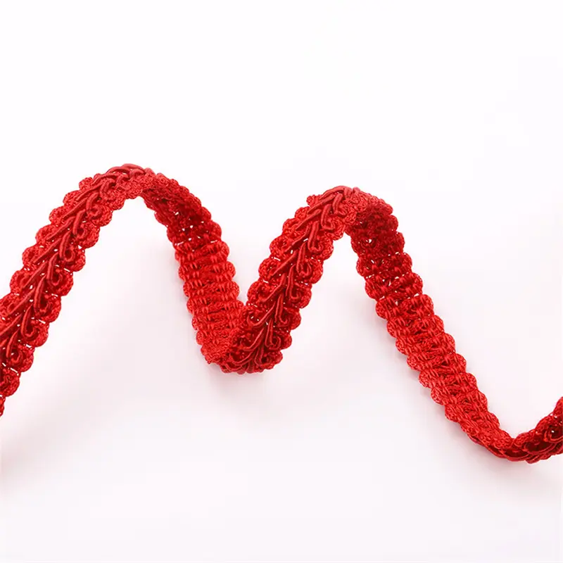 12mm Lace Trimming Ribbon Polyester Centipede Braided Lace Sewing Clothes Accessories Curve Lace DIY Craft Wedding Decor 5yards