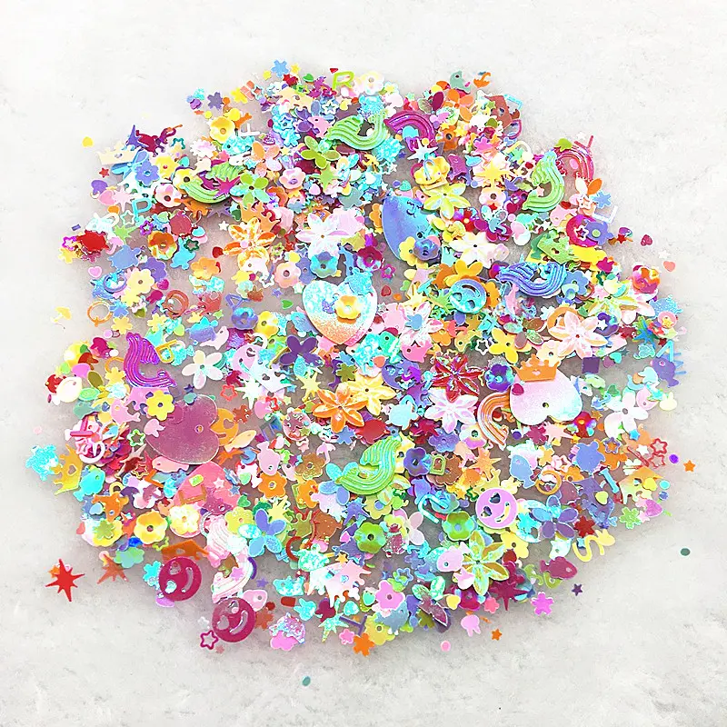 10g Mix Sequin for Craft Glitter Star Heart Flower Unicorn Mermaid Rabbit Shell Sequins Paillettes DIY Manicure Nail Art Decor
