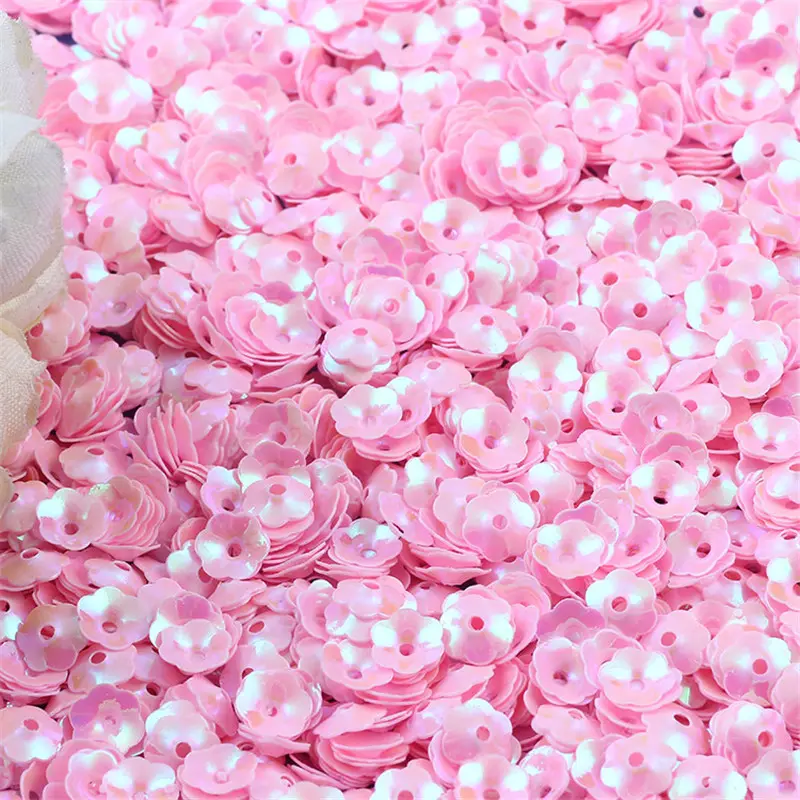 10g 6mm Mix Cup Flower Paillettes Loose Sequins for Crafts Glitter Confetti Nails Art Decoration Sequin DIY Sewing Accessories