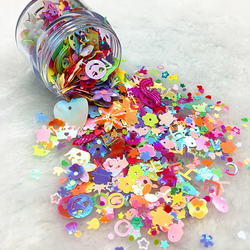 Cat Paw Flower Start Heart Shape Loose Sequins for Crafts Paillettes Glitter Nail Art Decoration Sequin DIY Confetti Accessories