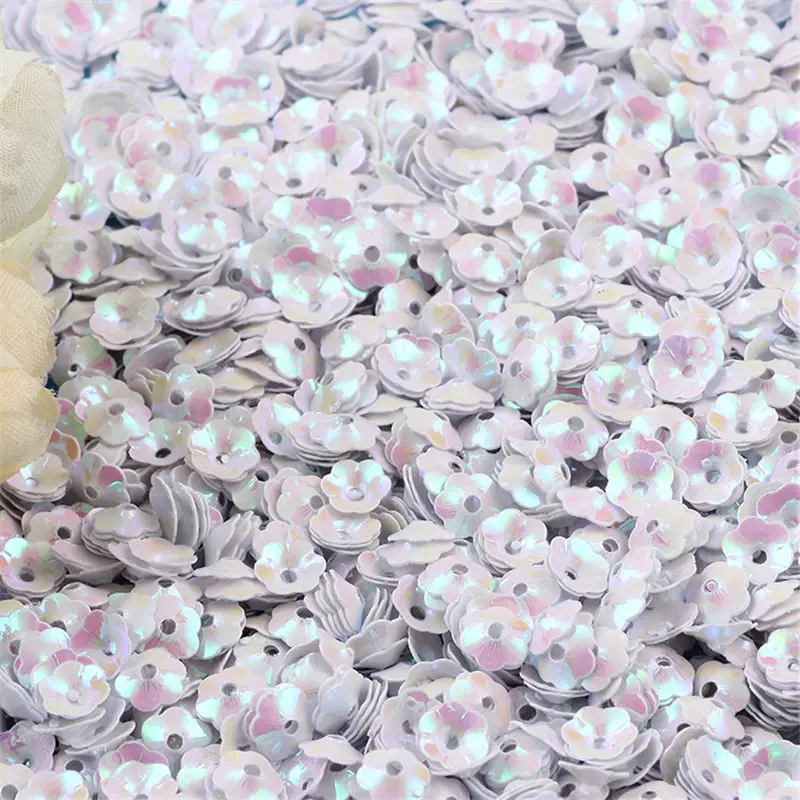10g 6mm Mix Cup Flower Paillettes Loose Sequins for Crafts Glitter Confetti Nails Art Decoration Sequin DIY Sewing Accessories