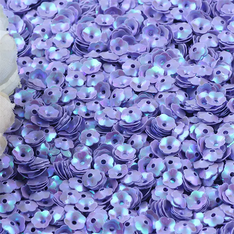 10g 6mm Mix Cup Flower Paillettes Loose Sequins for Crafts Glitter Confetti Nails Art Decoration Sequin DIY Sewing Accessories