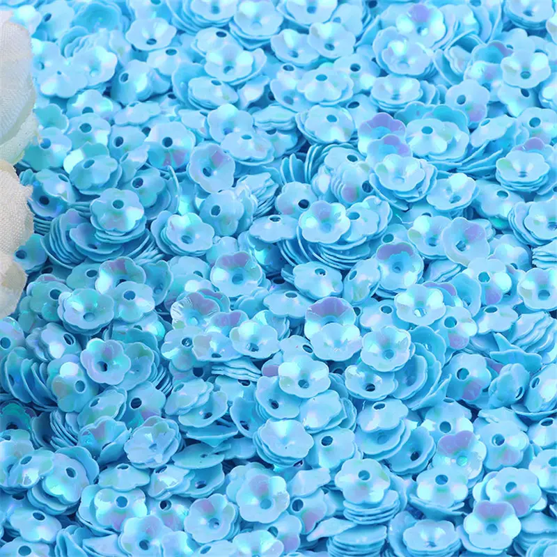 10g 6mm Mix Cup Flower Paillettes Loose Sequins for Crafts Glitter Confetti Nails Art Decoration Sequin DIY Sewing Accessories