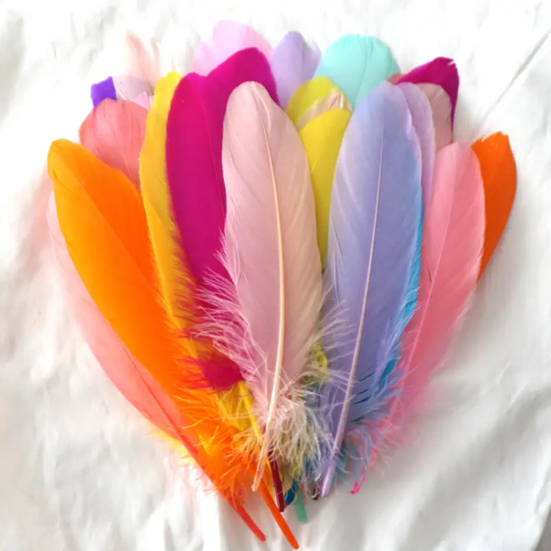 50pcs Party Crafts Feathers Wedding Decor Plume Natural White Goose Feather Plumes Jewelry Making DIY Home Accessories 15-20cm