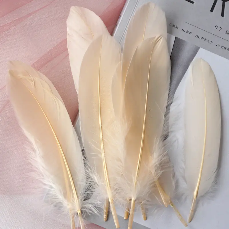 50pcs Party Crafts Feathers Wedding Decor Plume Natural White Goose Feather Plumes Jewelry Making DIY Home Accessories 15-20cm