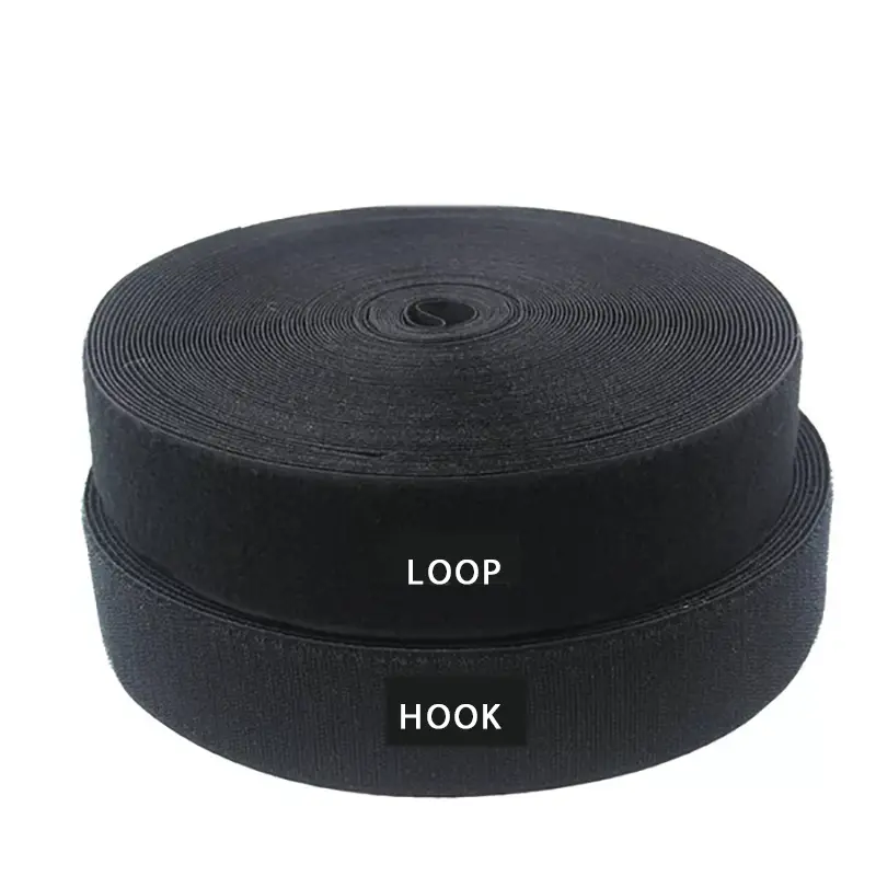Nylon Black White Adhesive Fastener Tape Hook and Loop Diy for Garment Shoes Sewing Magic Tape No Glue 16/20/25/30/40/50/100mm