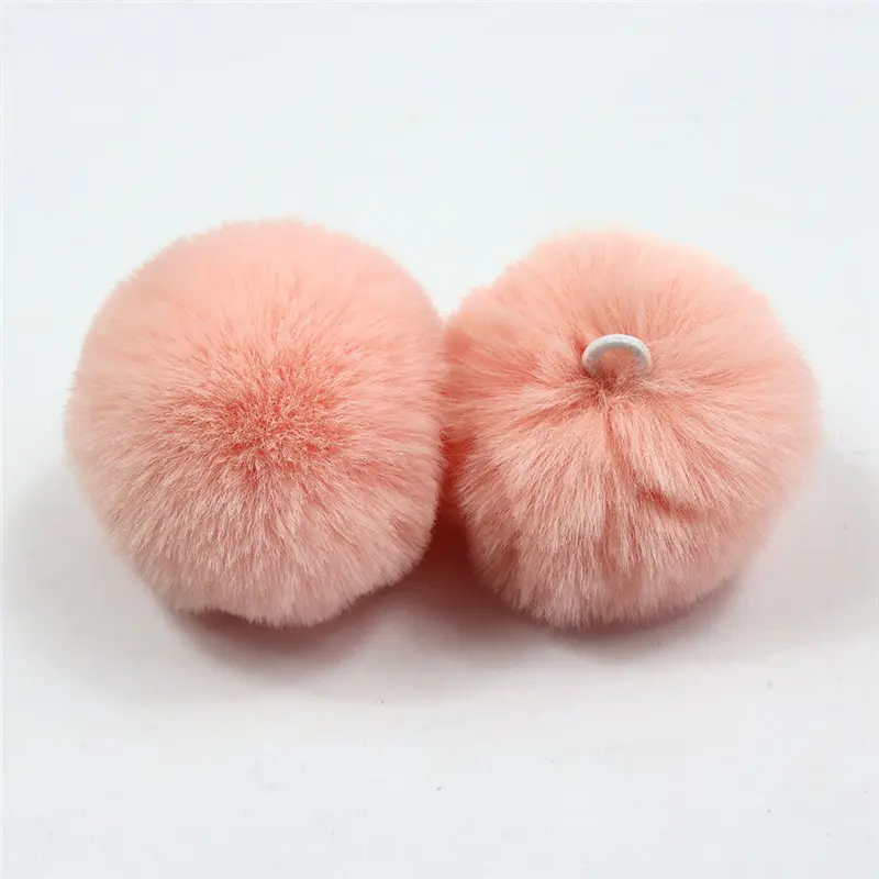 25pcs Faux Rabbit Fur Pom Pom 6cm 8cm Artificial Plush Fluffy Pompom Balls for Diy Hats Gloves Keychain Charms Sewing Supplies