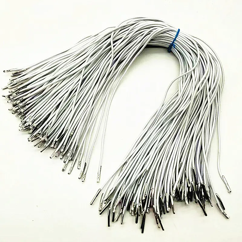 Mask Lanyard Elastic Ropes Elastic Barbed Cords Stretch Round String with Metal Barbs Fastener for Mask Making Book Binding