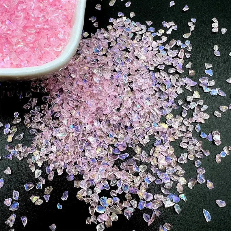 2-3mm luminous Broken Glass Stones Resin Crystal UV Epoxy Filler DIY Crafts Nail Art Decor Handmade Jewelry Making Mold Fillings