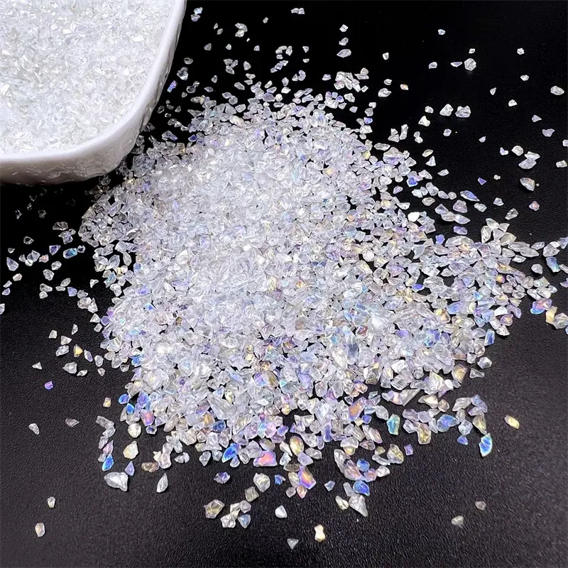 2-3mm luminous Broken Glass Stones Resin Crystal UV Epoxy Filler DIY Crafts Nail Art Decor Handmade Jewelry Making Mold Fillings
