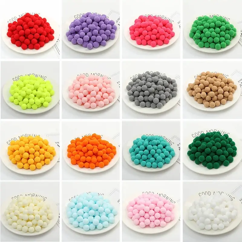 Wholesale 8/10/15/20/25/30mm Fluffy Soft Pompones Plush Pom Poms Pompom Balls DIY Handmade Sewing Craft Kids Toy Wedding Decor